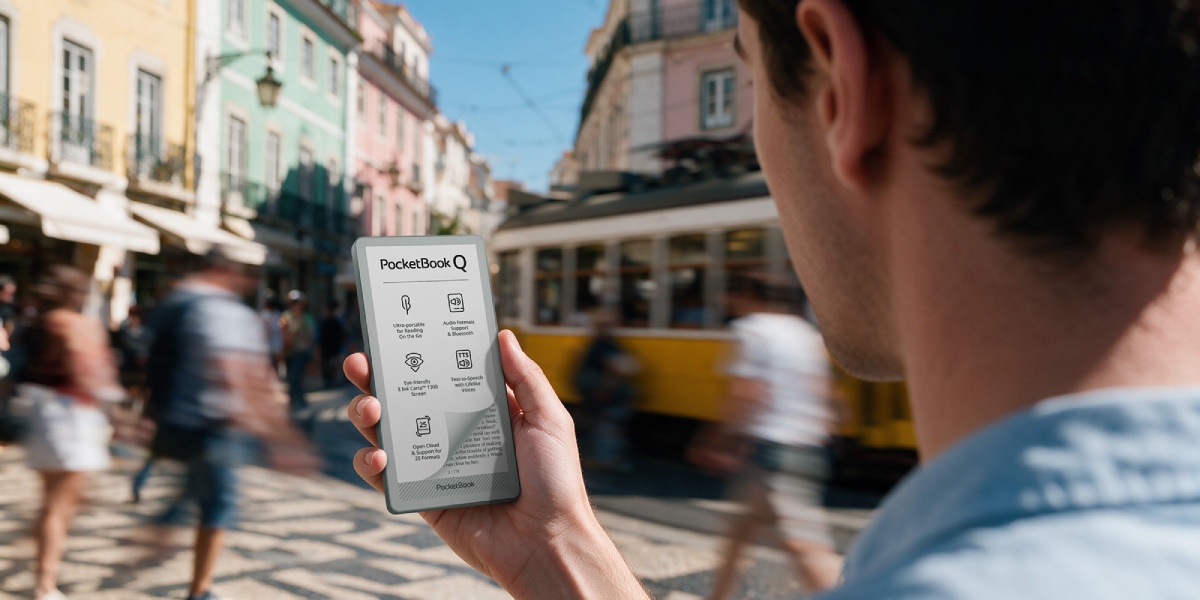Електронен четец PocketBook Q с размерите на телефон на IFA 2026: Винаги под ръка за комфортен дигитален детокс, четене и слушане