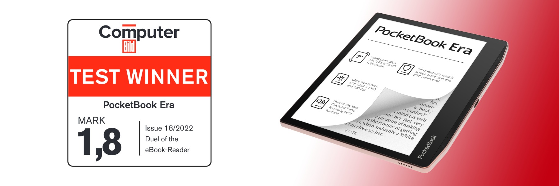 PocketBook Era е победителят в голям тест на Computer Bild за електронни четци